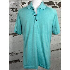 LULULEMON Evolution Men’s Polo Aqua Sz M EUC
